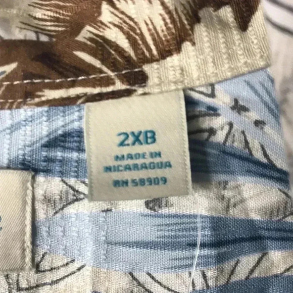 NWT CARIBBEAN MENS SZ 2XB TROPICAL SHIRT - Picture 7 of 12